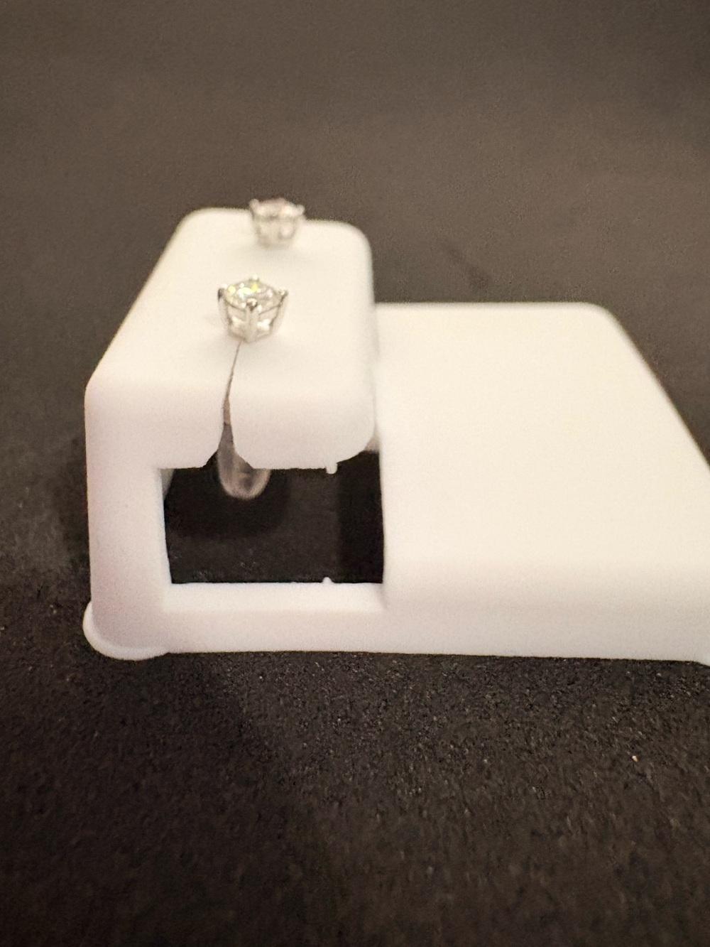 Moissanite .25CTW Sterling Silver Push Back 3MM Stud Earrings - Picture 2 of 6